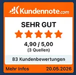 Kundennote.com: Sehr gut, 4,90 von 5,00